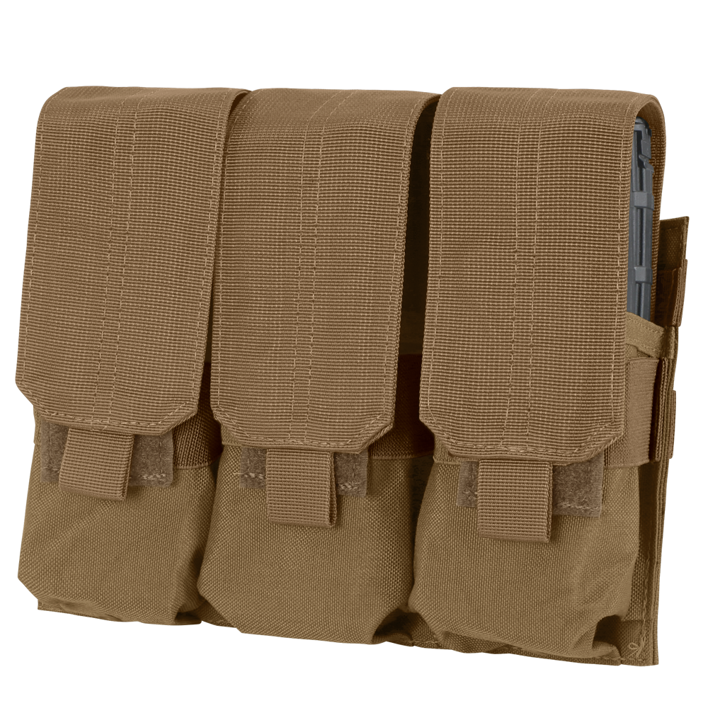 Porte-chargeur Condor Triple M4 six chargeurs rabats amovibles brides élastiques