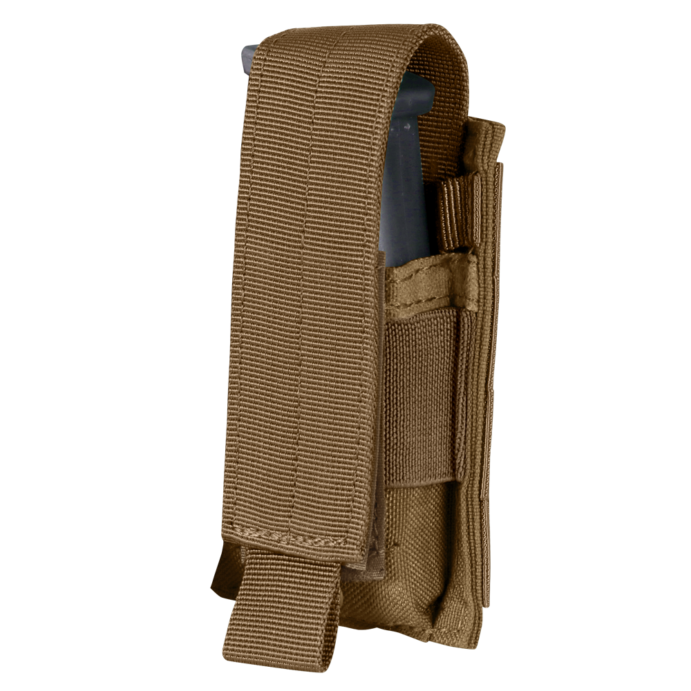 Porte-chargeur fermé Condor Single Pistol rabat amovible et bride élastique