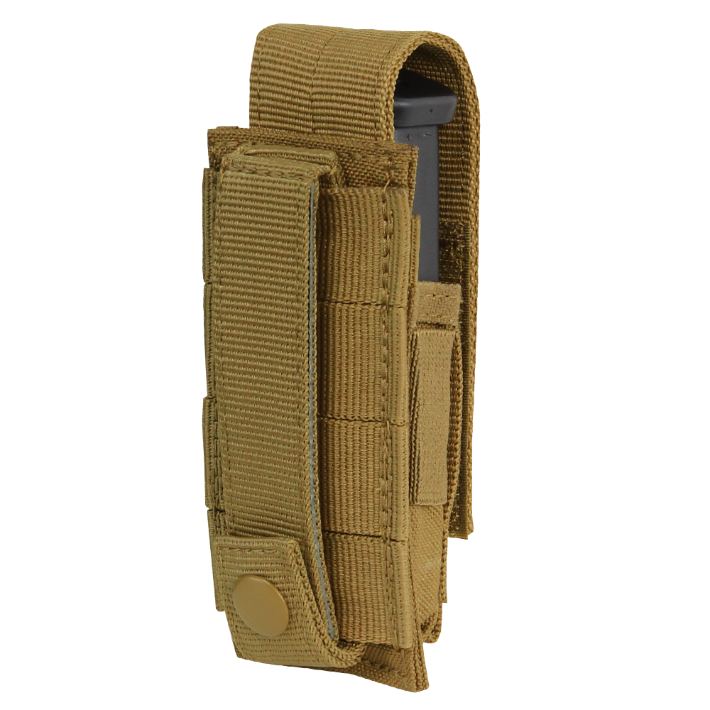 Porte-chargeur fermé Condor Single Pistol rabat amovible et bride élastique
