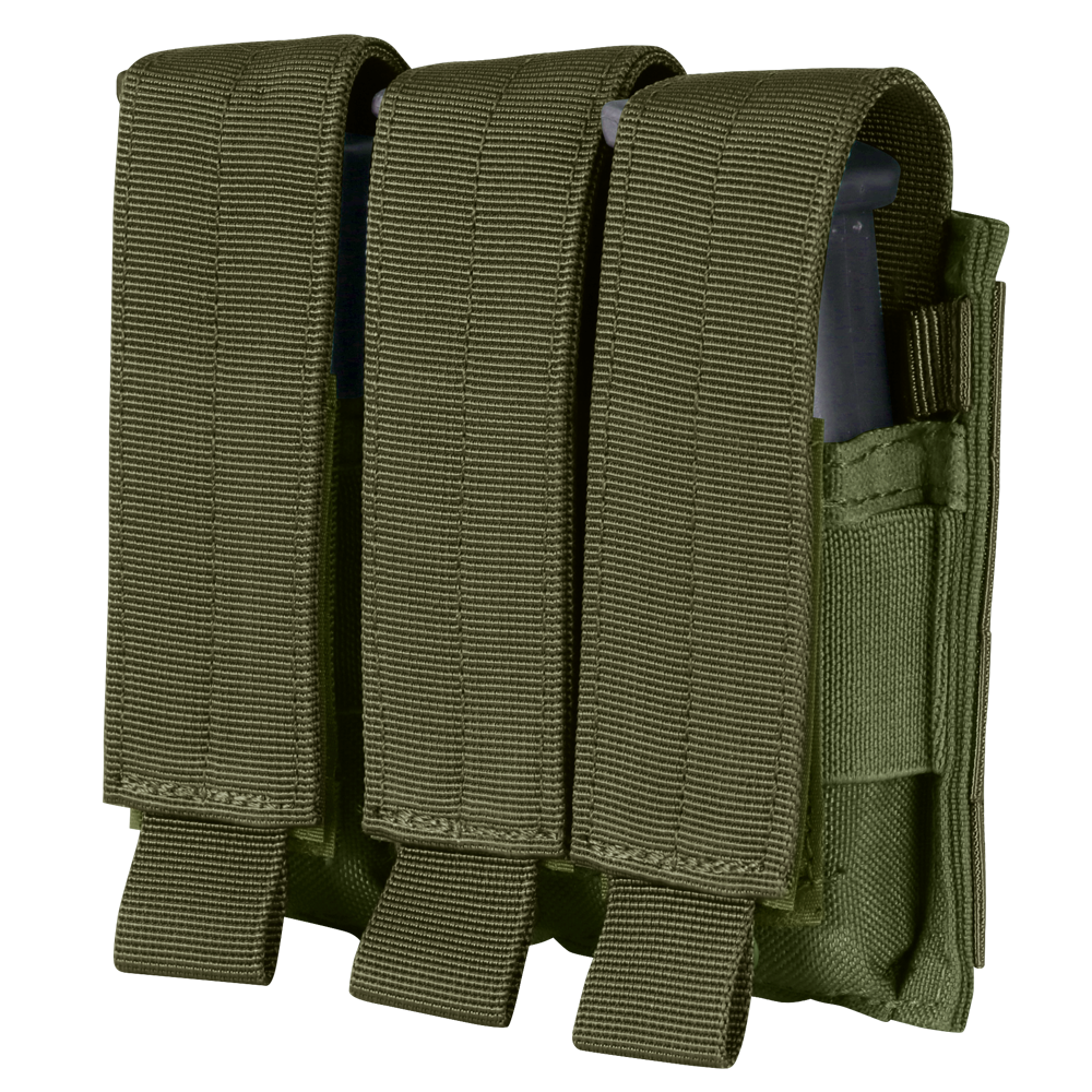 Porte-chargeur fermé Condor Triple Pistol rabats amovibles et brides élastiques