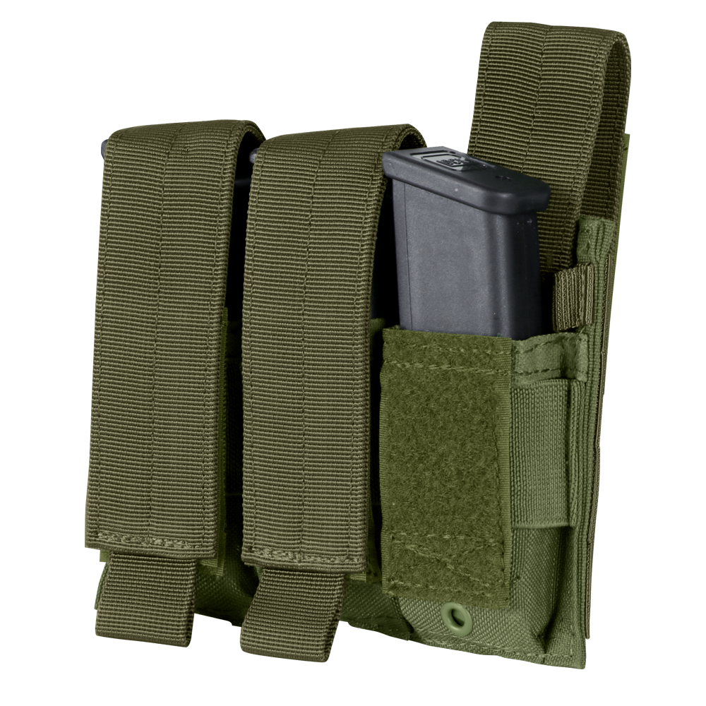 Porte-chargeur fermé Condor Triple Pistol rabats amovibles et brides élastiques