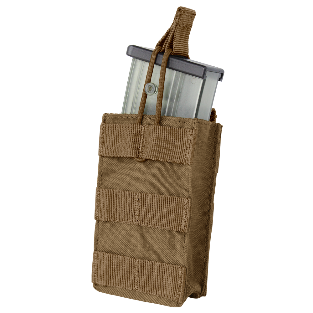 Porte-chargeur ouvert Condor Single G36 rétention élastique et bande MOLLE frontale