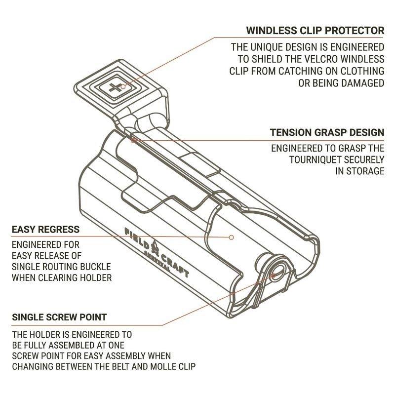 Porte-garrot rigide 5.11 Tactical pour garrot C-A-T en polycarbonate avec clip ceinture et MOLLE