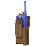 Porte-radio Condor Patrol Gen II ouvert côtés élastiques retenue par cordon