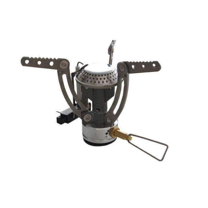 Réchaud Mil-Tec Spider acier inoxydable cartouche gaz 1 800 W 135 g avec boîtier polyéthylène