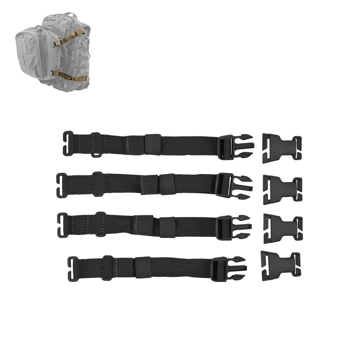 Rush Tier System 5.11 Tactical quatre sangles fixation MOAB 6 et MOAB 10