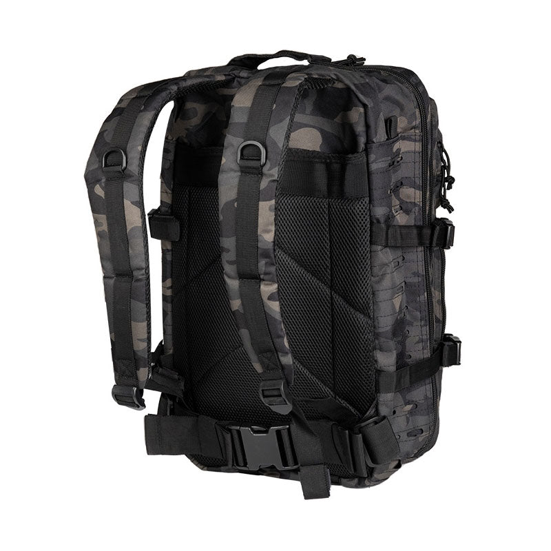 Sac à dos d'assaut Mil-Tec US 36 litres polyester PVC avec système Laser Cut frontal et compartiment hydratation