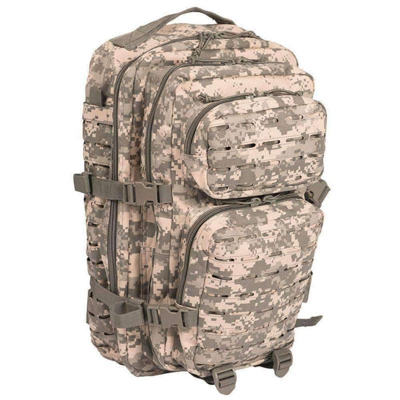 Sac à dos d'assaut Mil-Tec US Large 36 litres polyester PVC avec système Laser Cut frontal et compartiment hydratation