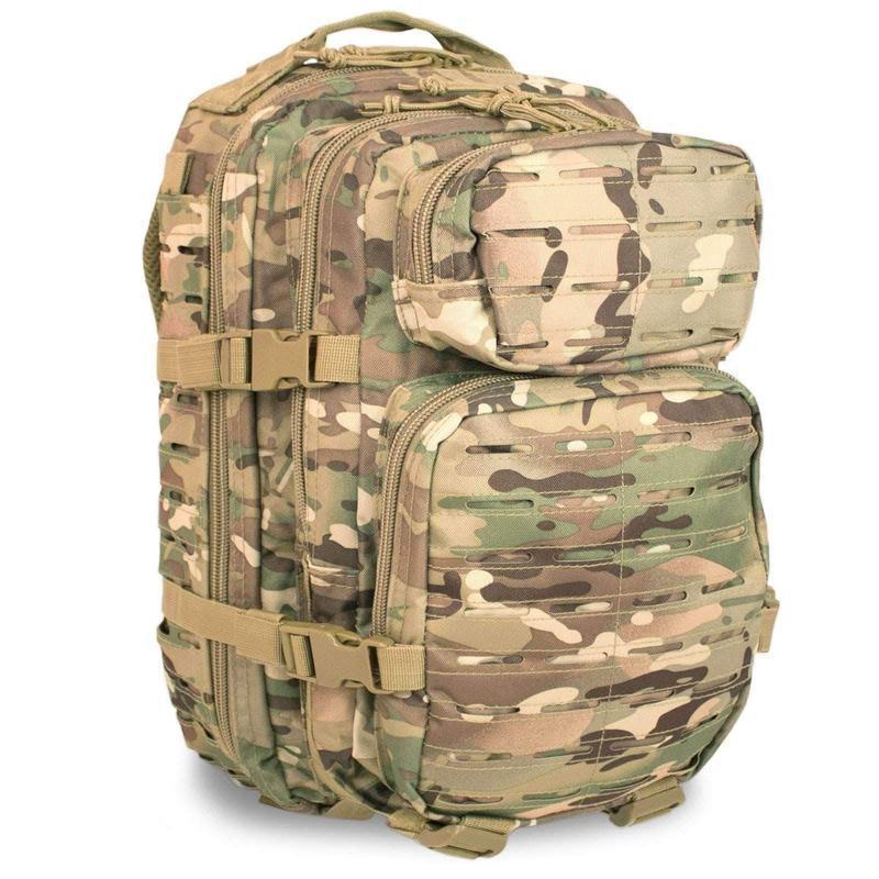 Sac à dos d'assaut Mil-Tec US Large 36 litres polyester PVC avec système Laser Cut frontal et compartiment hydratation