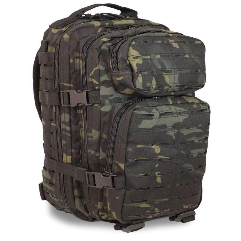 Sac à dos d'assaut Mil-Tec US Large 36 litres polyester PVC avec système Laser Cut frontal et compartiment hydratation