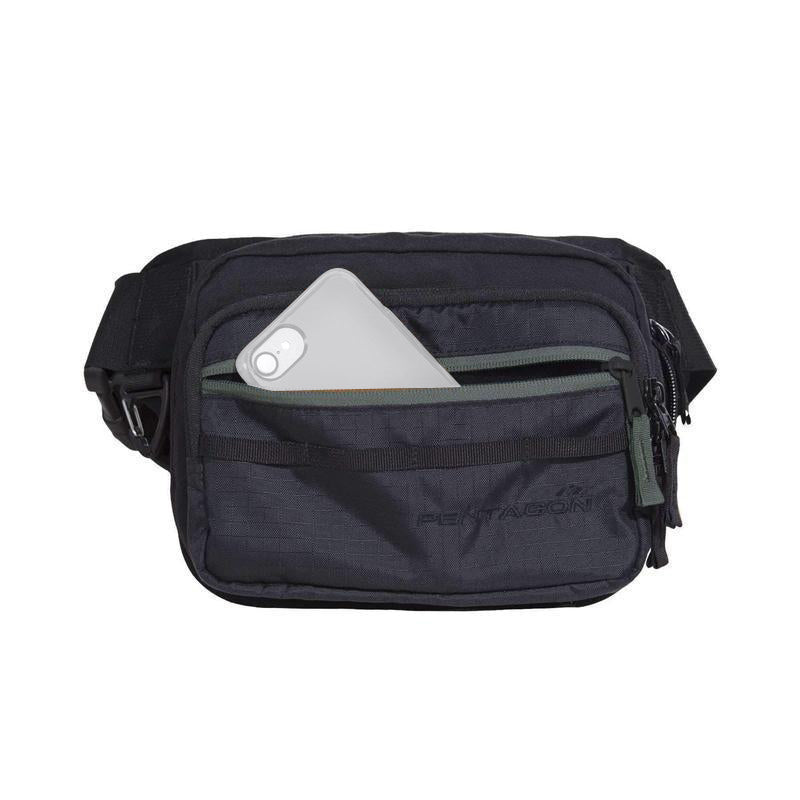 Sacoche de dissimulation Pentagon Runner en polyester 640D 3 L à poche arme ambidextre
