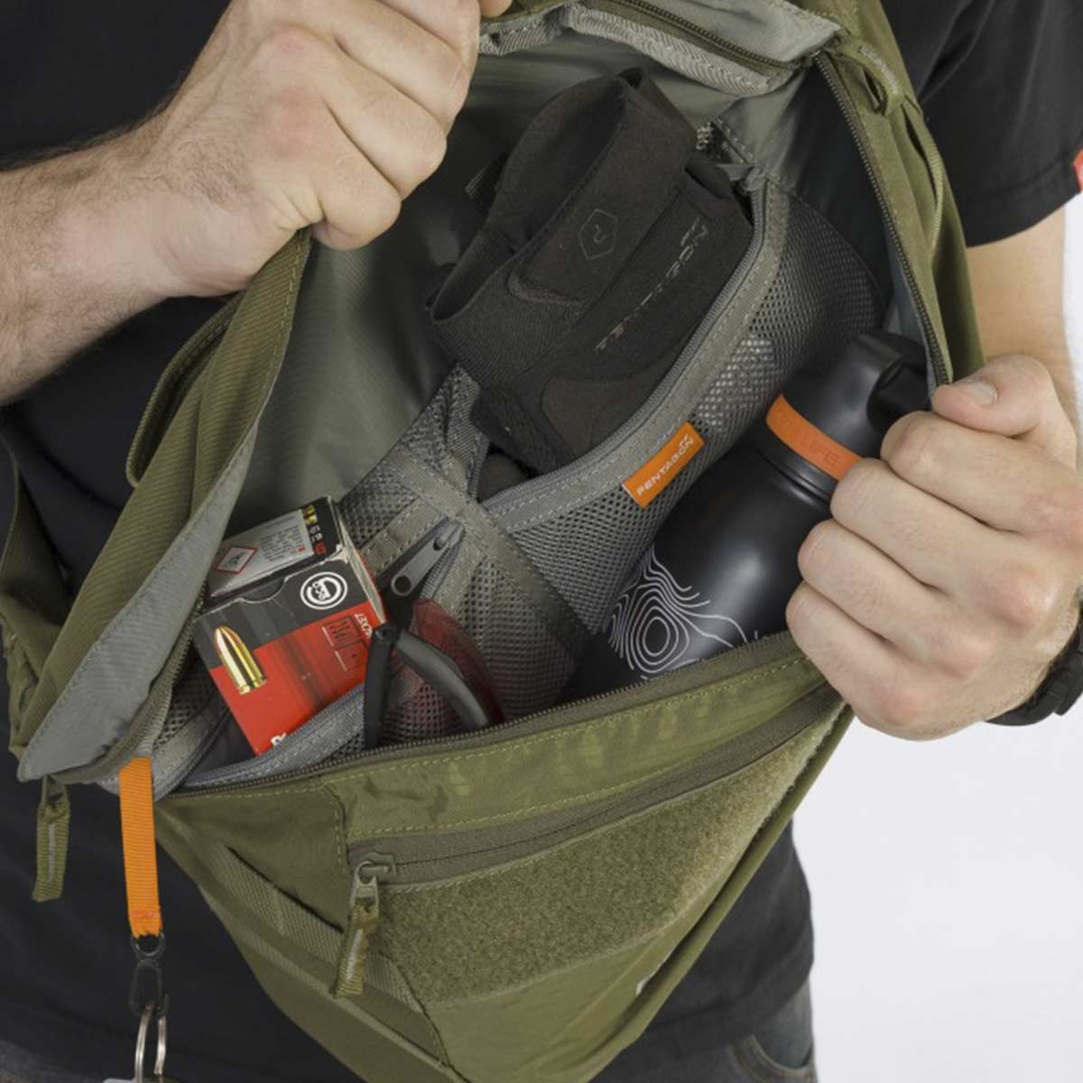 Sacoche de dissimulation Pentagon Telamon en polyester 600D 8,5 L à compartiment arme et poche documents