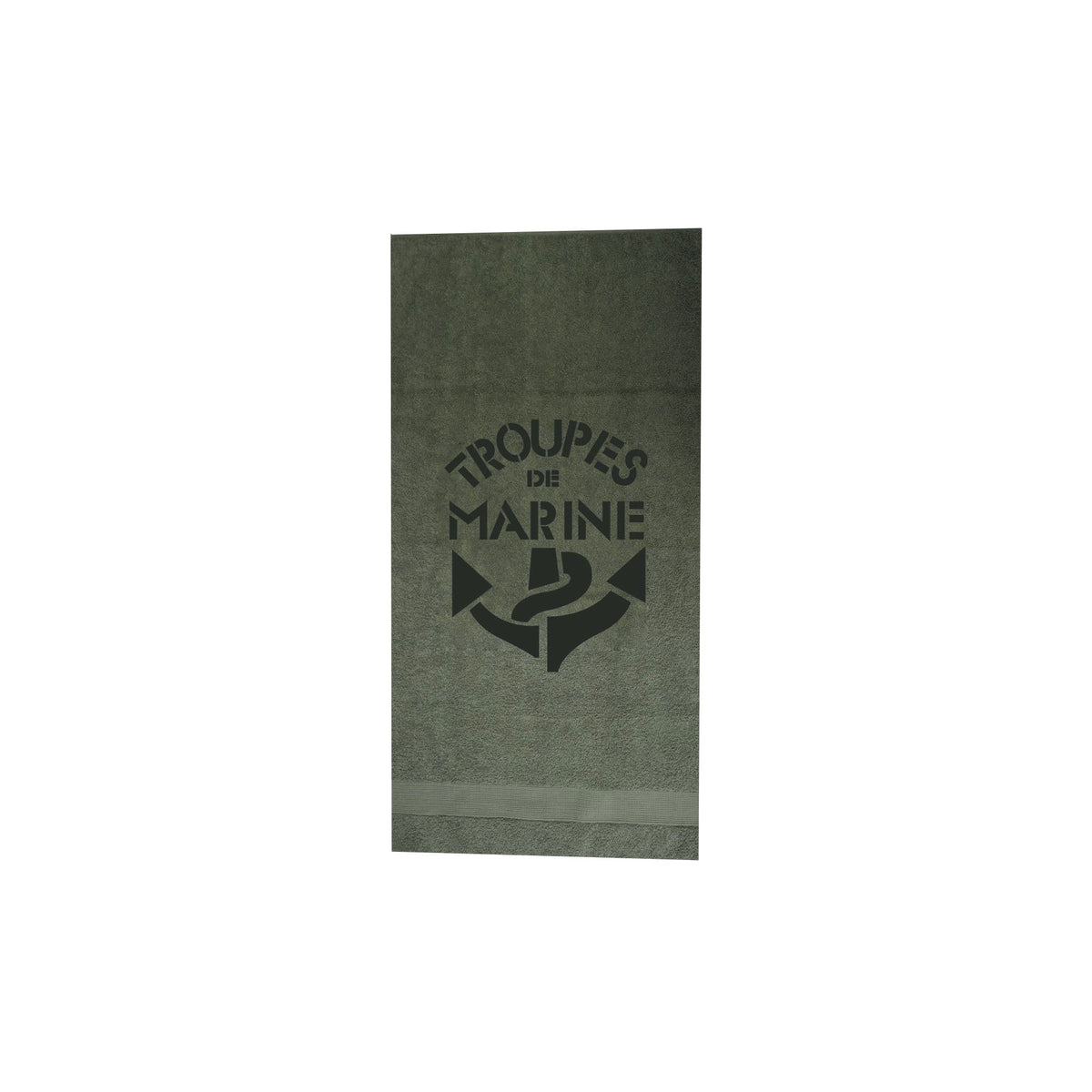 Serviette militaire Opex coton 500 g/m² 50 x 100 cm marquage TDM troupes de marine