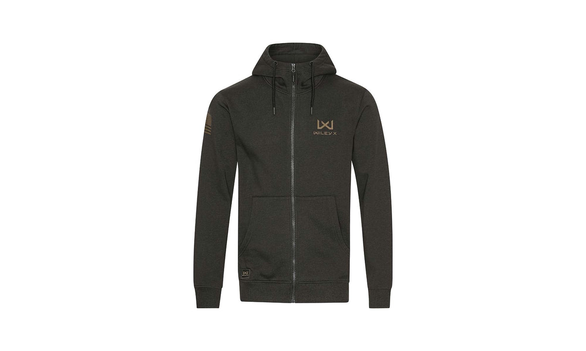 Sweat zippé Wiley X WX Urban à capuche doublée poche kangourou et intérieur gratté