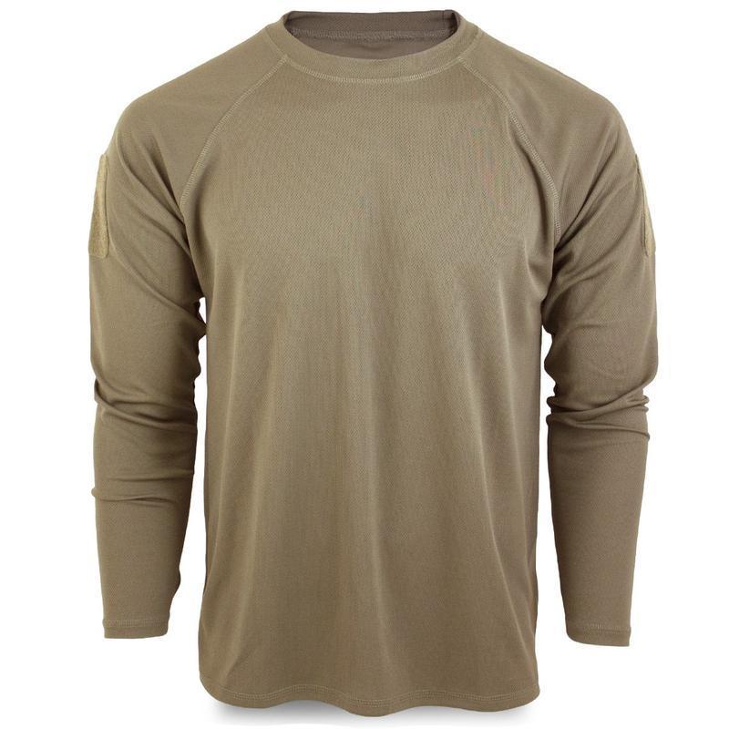 T-shirt manches longues Mil-Tec Tactical Quickdry polyester respirant avec boucles pouces
