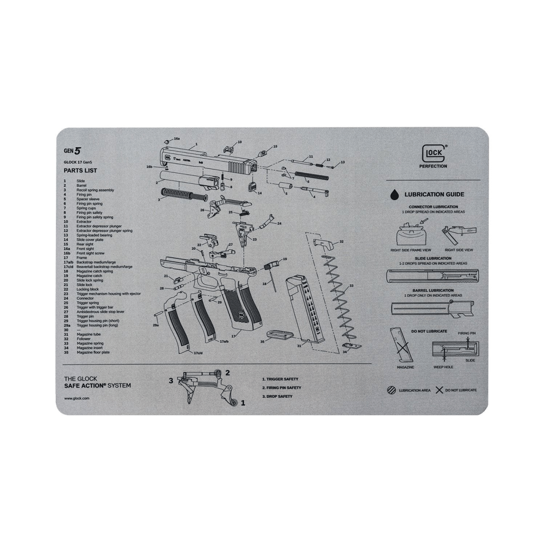 Tapis de démontage Glock Bench Mat Gen5