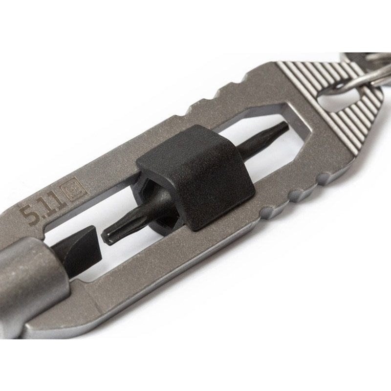 Tournevis multi-embouts EDT Hex 5.11 Tactical porte-clés acier inoxydable étui amovible
