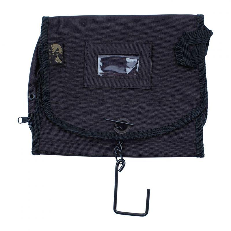 Trousse de toilette Ares TTOPS PM en polyester 600D, imperméable, 11 poches et miroir incassable