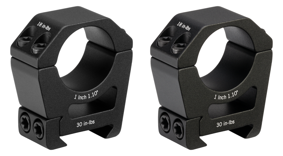 Colliers 25,4mm Vortex Sport 90 g pour la reprise d'optique sur rail, sans usinage