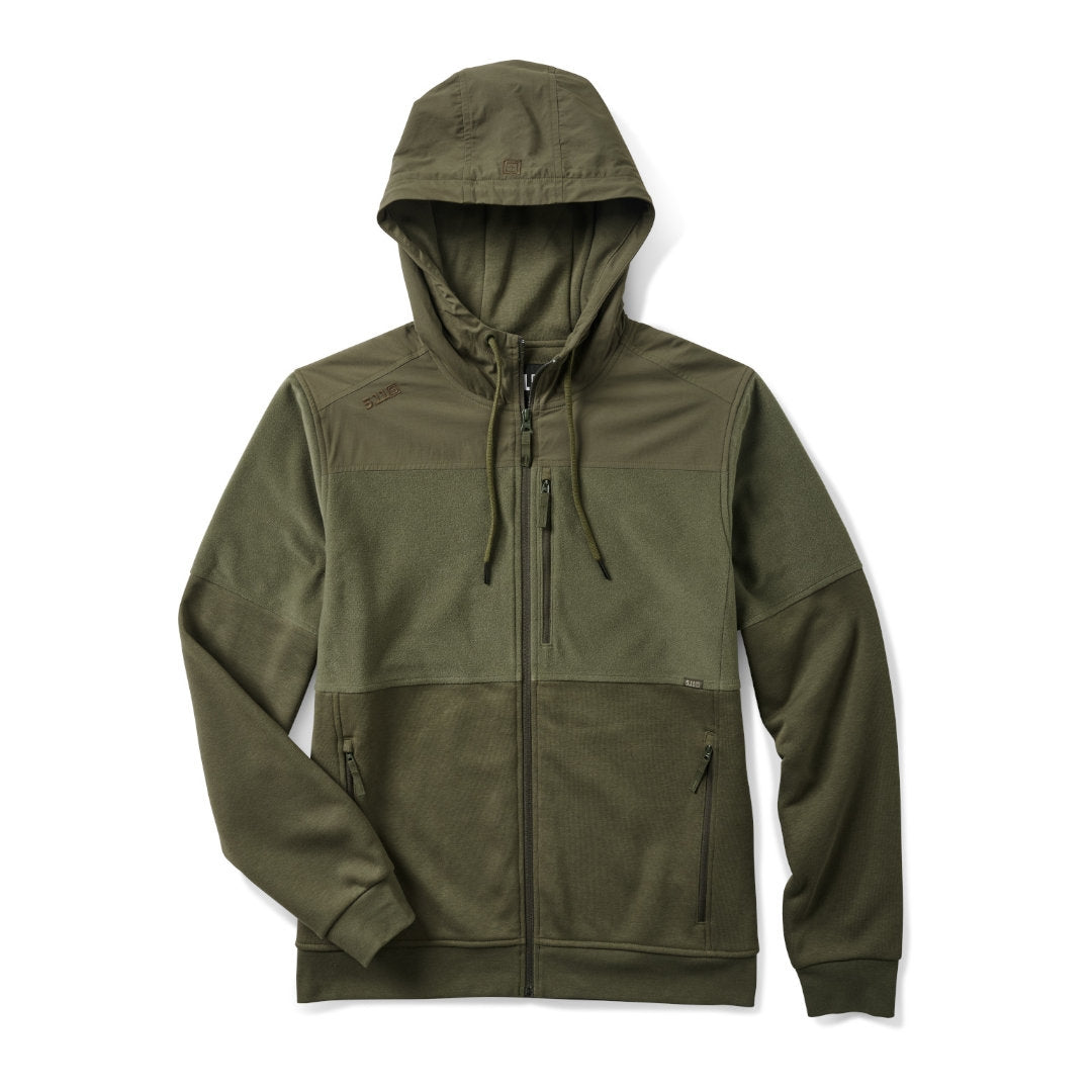 Veste Adhere 5.11 Tactical hybride à capuche déperlante et empiècements auto-agrippants