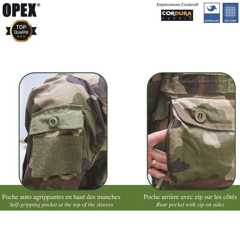 Veste de combat Opex Guerilla rip-stop à capuche et aérations sous les bras