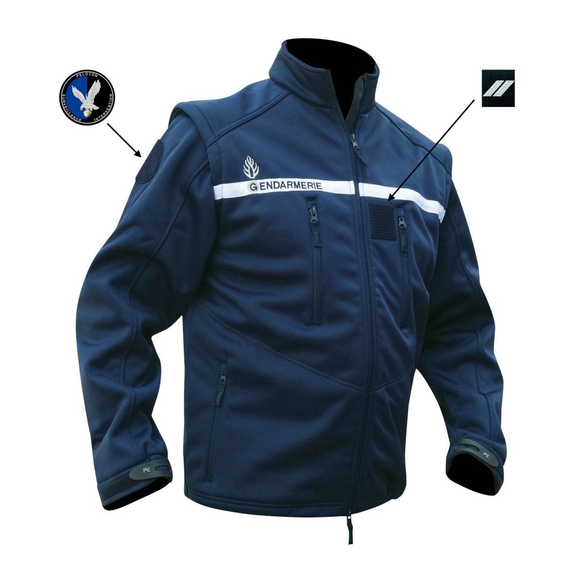 Veste softshell Patrol Equipement 2 en 1 à manches amovibles 430 g/m², 5 000 mm