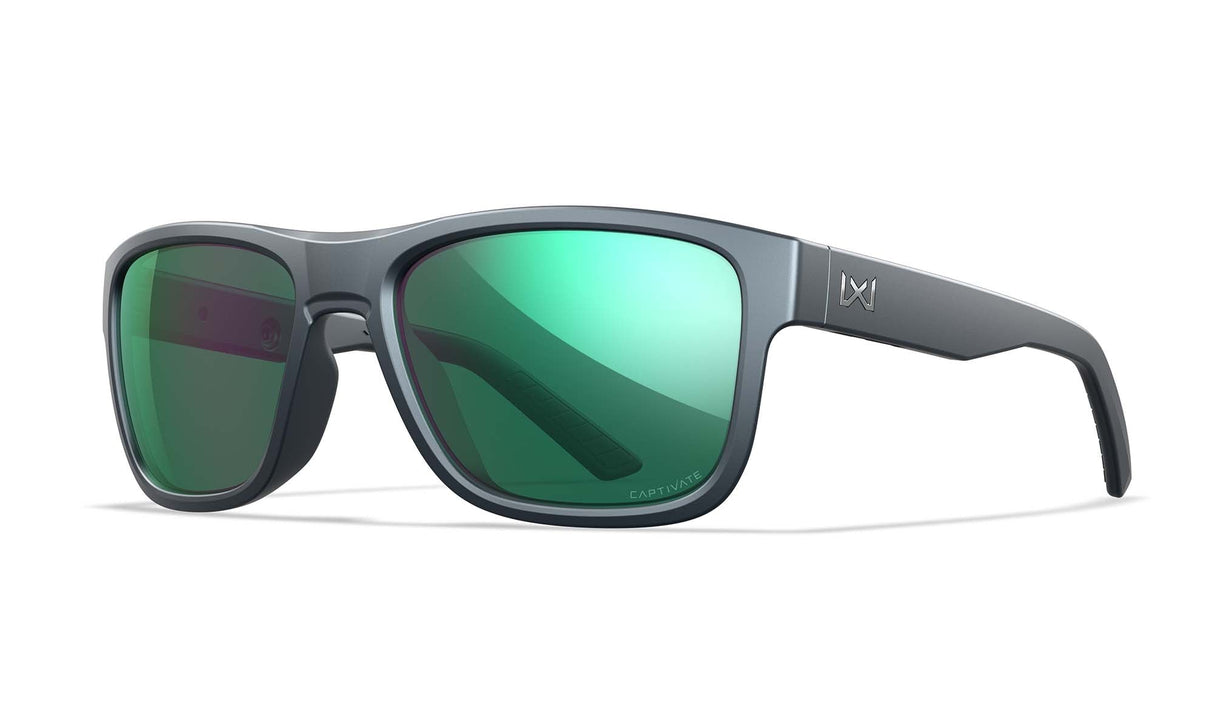 Lunettes de protection Wiley X WX Ovation ANSI Z87.1 verres polarisés Captivate miroir gris graphite