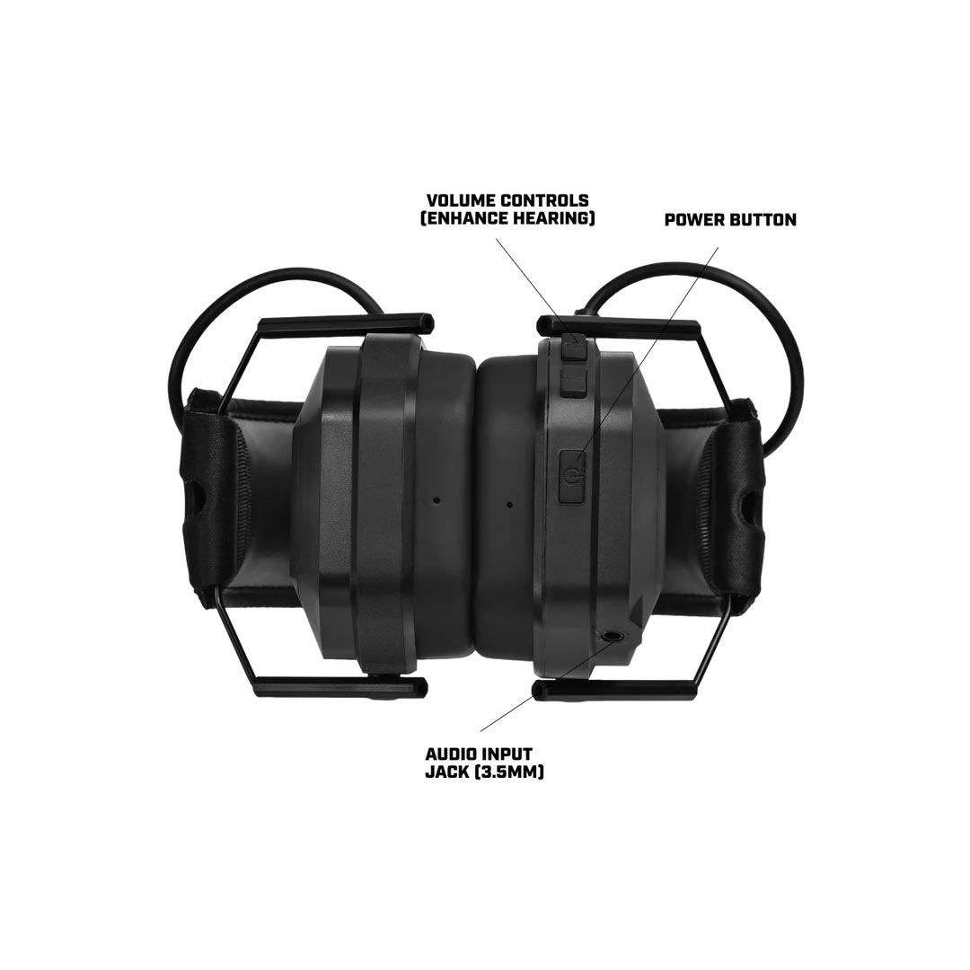 Casque antibruit électronique AXIL MX SNR 30 amplification 6X sur deux piles AAA incluses