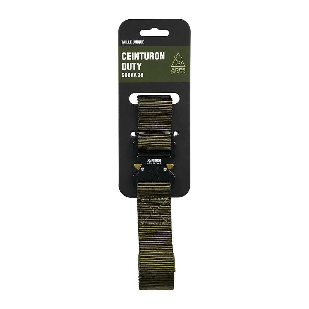 Ceinturon tactique Ares Duty Fast à boucle métallique double verrouillage, 38 ou 45 mm