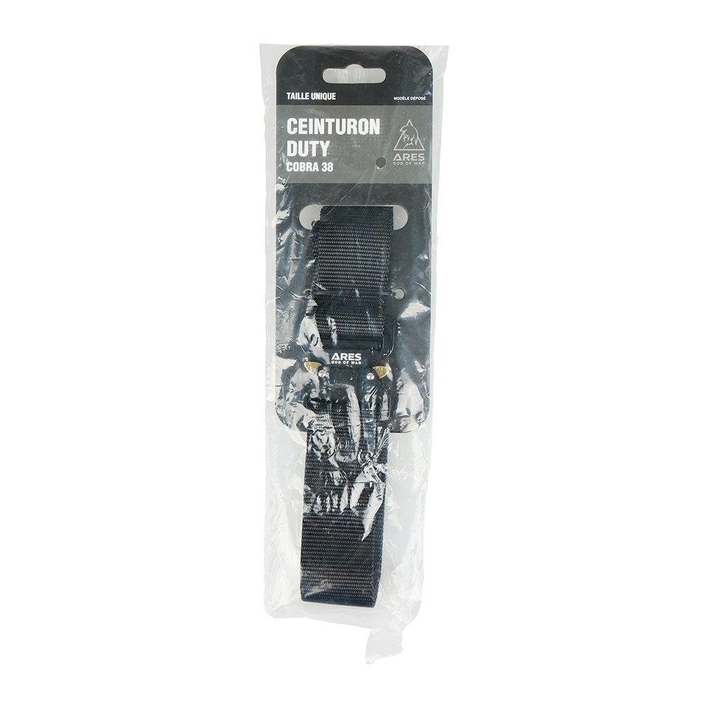 Ceinturon tactique Ares Duty Fast à boucle métallique double verrouillage, 38 ou 45 mm
