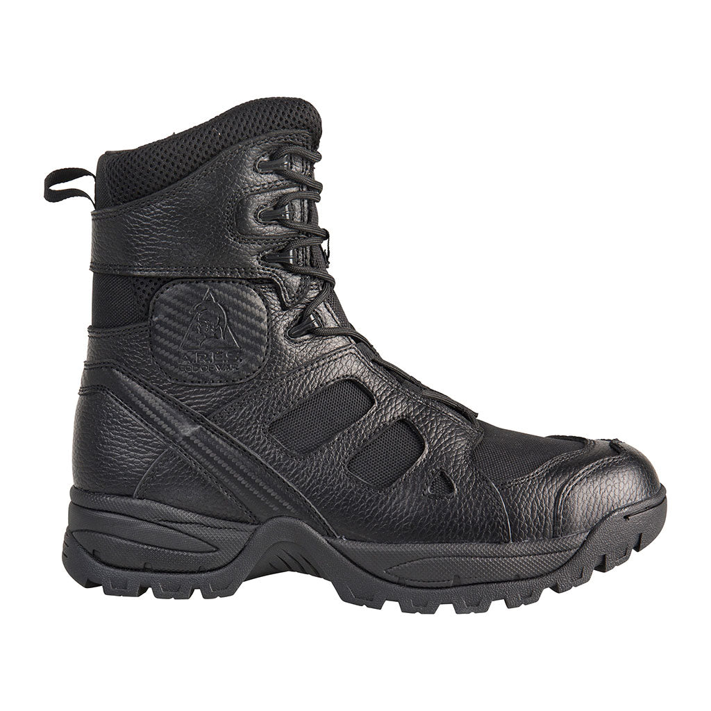 Chaussures de combat Ares SAS 8.0 à glissière latérale cuir pleine fleur 1,8 mm nylon 900D