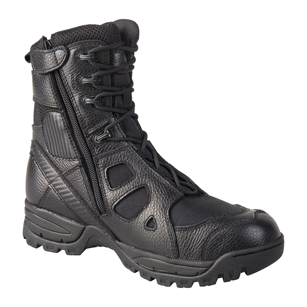 Chaussures de combat Ares SAS 8.0 à glissière latérale cuir pleine fleur 1,8 mm nylon 900D