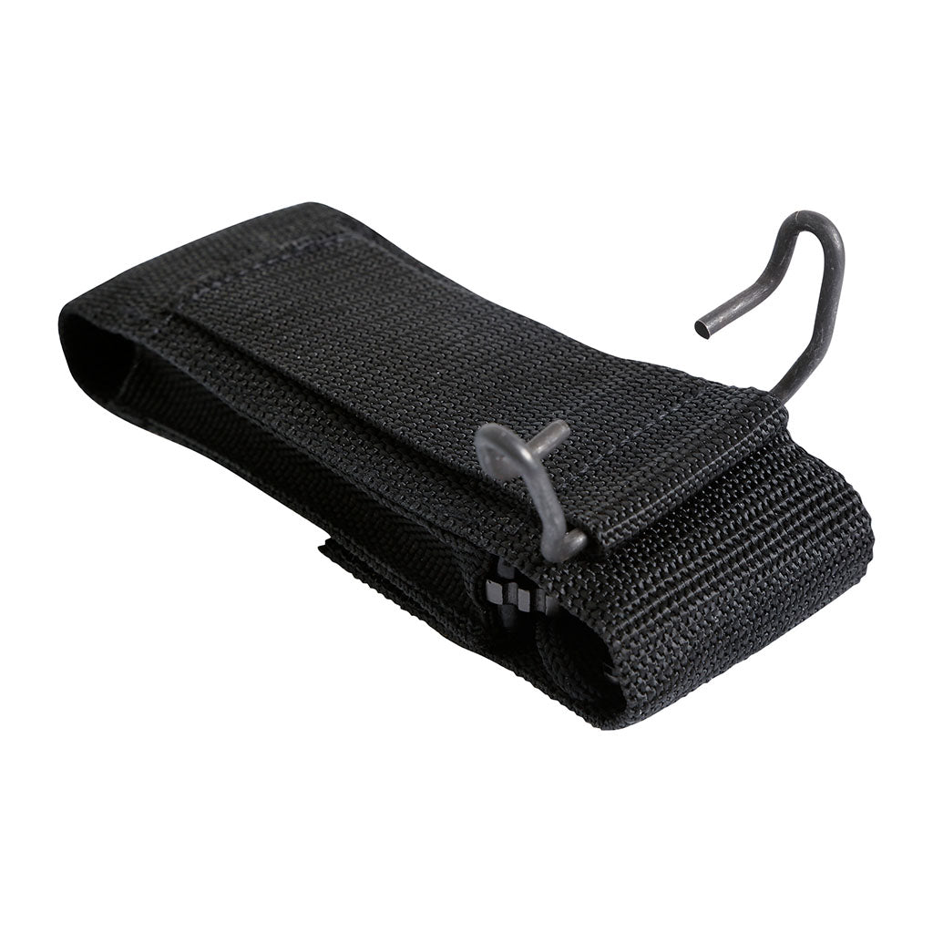 Couteau pliant Ares Baroud lame semi-crantée de 11 cm avec dragonne et étui ceinture
