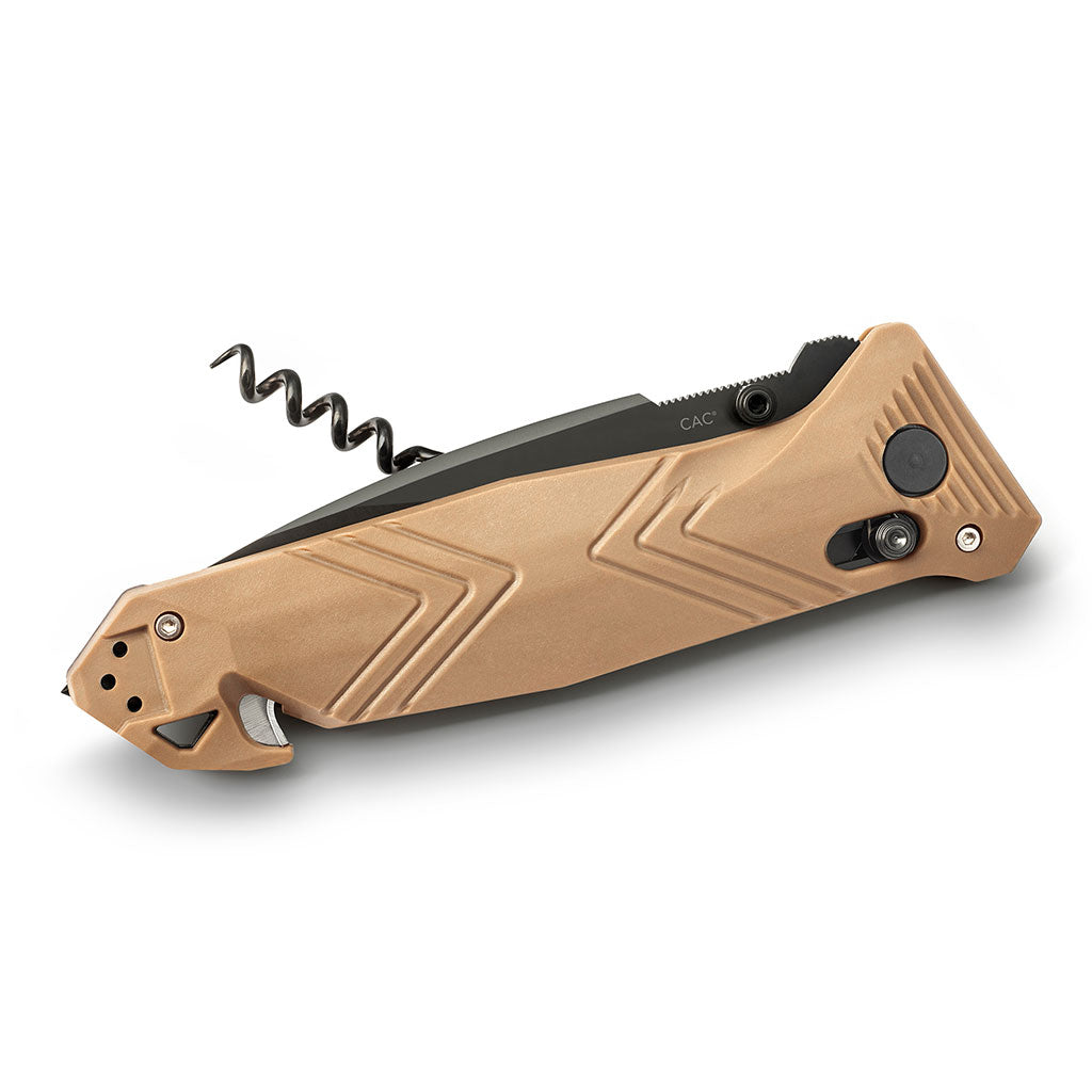 Couteau pliant Ares CAC armée française lame Nitrox brise-vitre et clip réversible