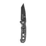 Couteau pliant Ares Gun Powder manche métal 20 cm déplié avec étui et clip de ceinture