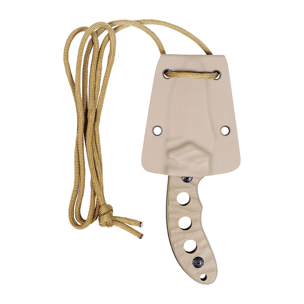 Couteau à lame fixe Ares Neck Jewel tour de cou manche G10 15,4 cm étui Kydex paracorde