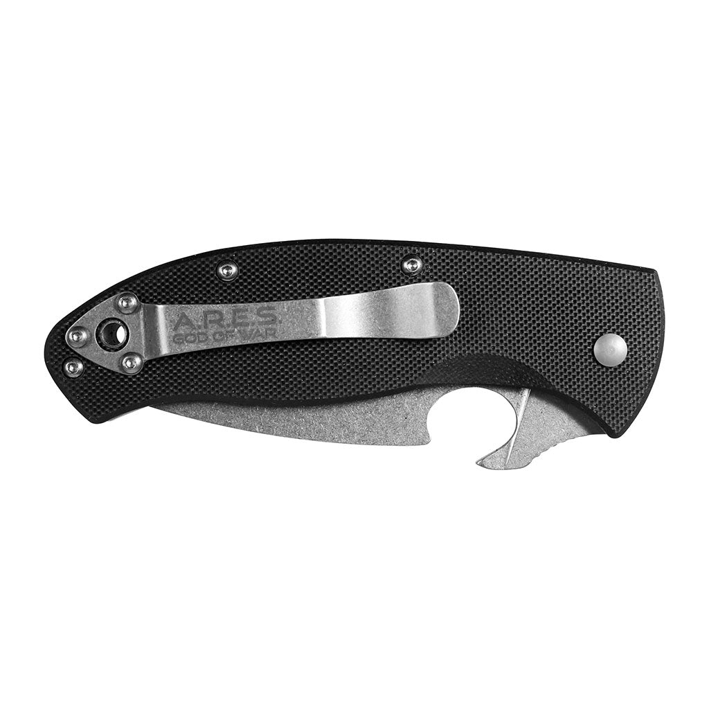 Couteau pliant Ares Spider Speed acier 8Cr13MoV lame semi-crantée de 8,5 cm
