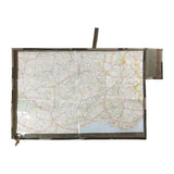 Porte-carte d'état-major Ares à face vinyle transparent 46 x 67 cm avec mousqueton