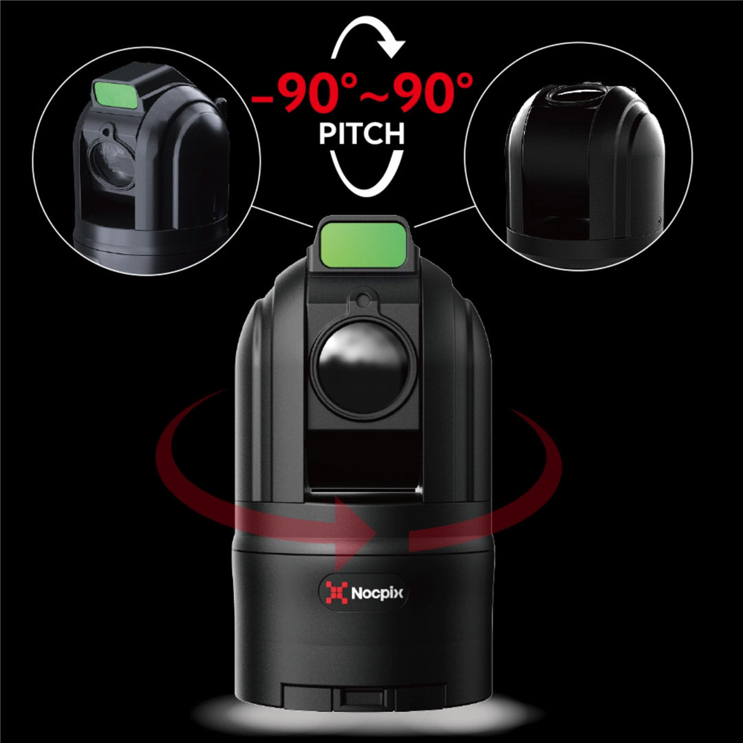 Caméra thermique dôme Nocpix M6T25S capteur 640 x 512 px télémètre 1200 m IP56