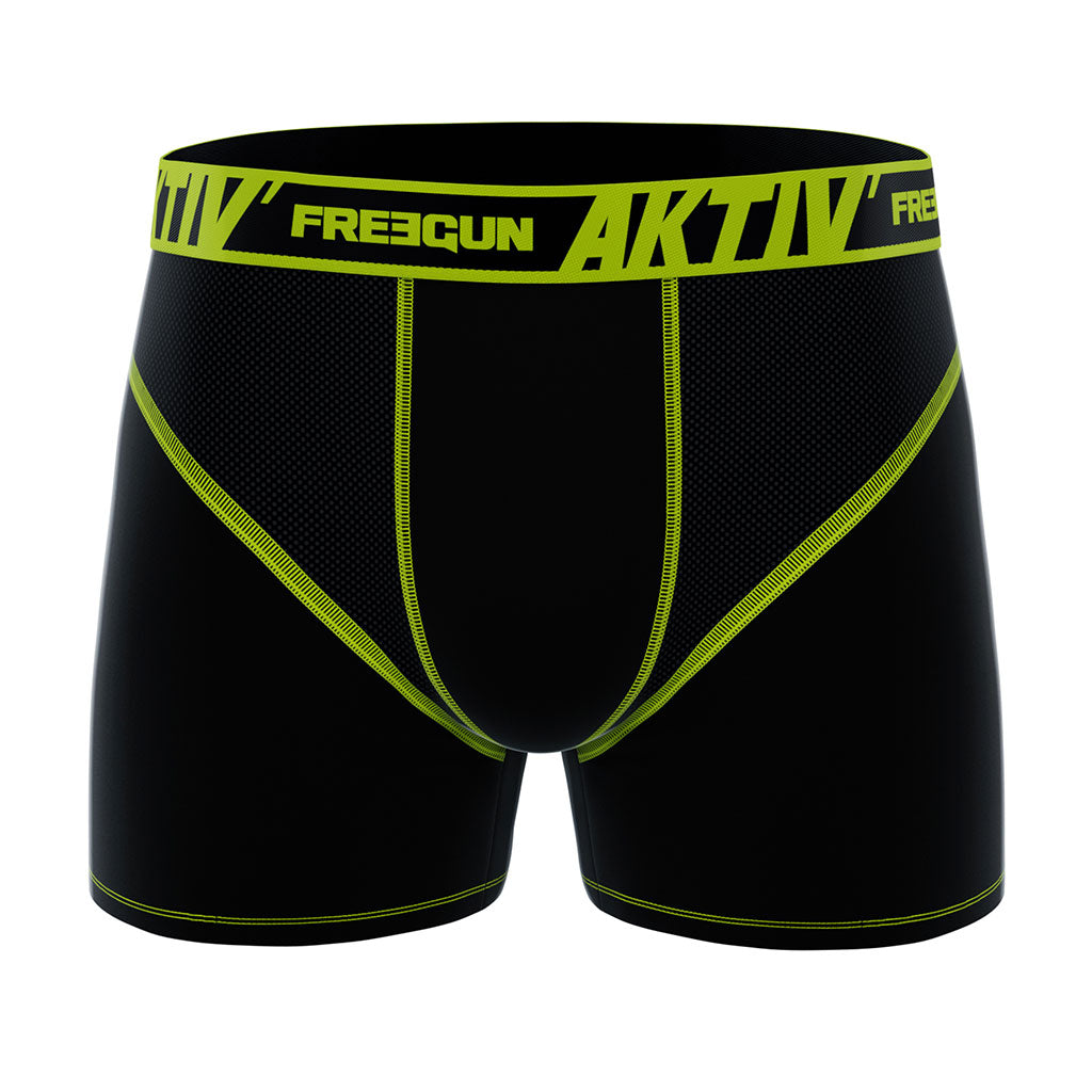Lot de 2 boxers Ares en microfibre extensible à séchage rapide doublure coton