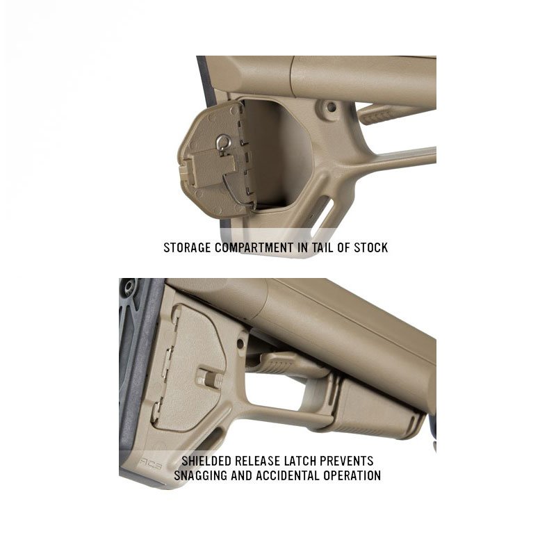 Crosse Magpul ACS réglable pour AR et M4 en polymère trois rangements intégrés