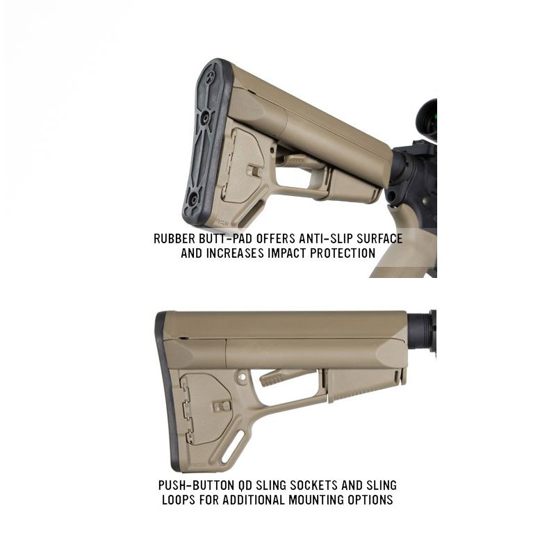 Crosse Magpul ACS réglable pour AR et M4 en polymère trois rangements intégrés