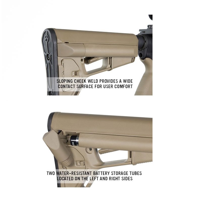 Crosse Magpul ACS réglable pour AR et M4 en polymère trois rangements intégrés