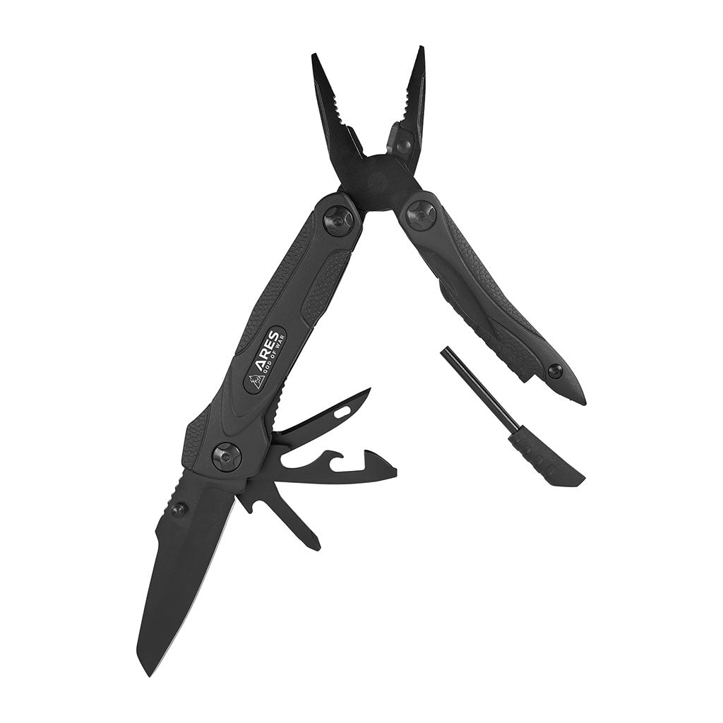 Pince multifonctions Ares Crabe Luxe 14 outils avec silex d'allumage et sifflet intégrés