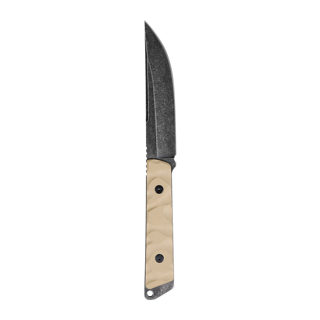 Couteau à lame fixe Ares Akuso Tanto manche G10 longueur totale 25,3 cm étui Kydex