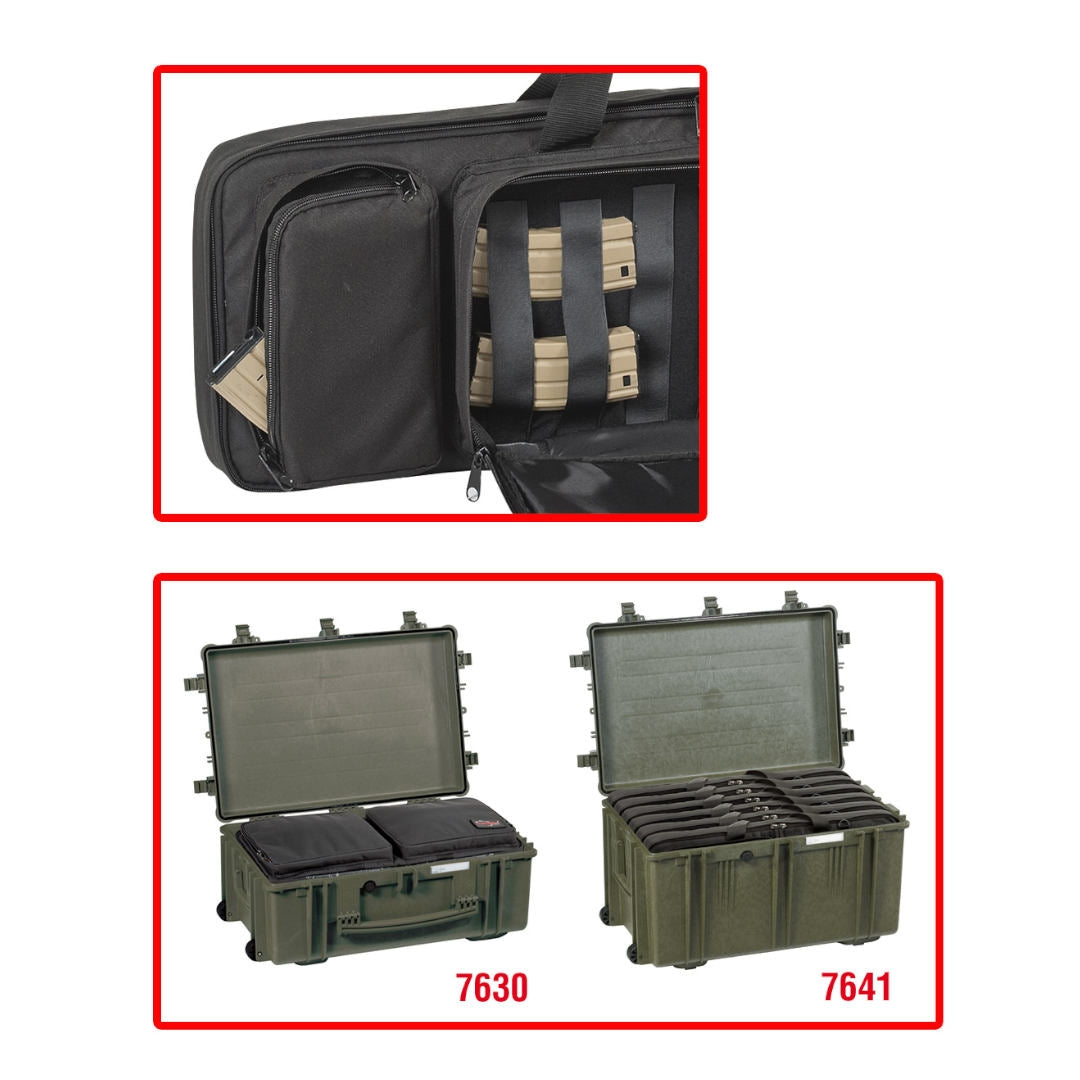 Housse à fusil Explorer Cases GBAG 135 rembourrée 1300 x 300 x 70 mm tapis de tir