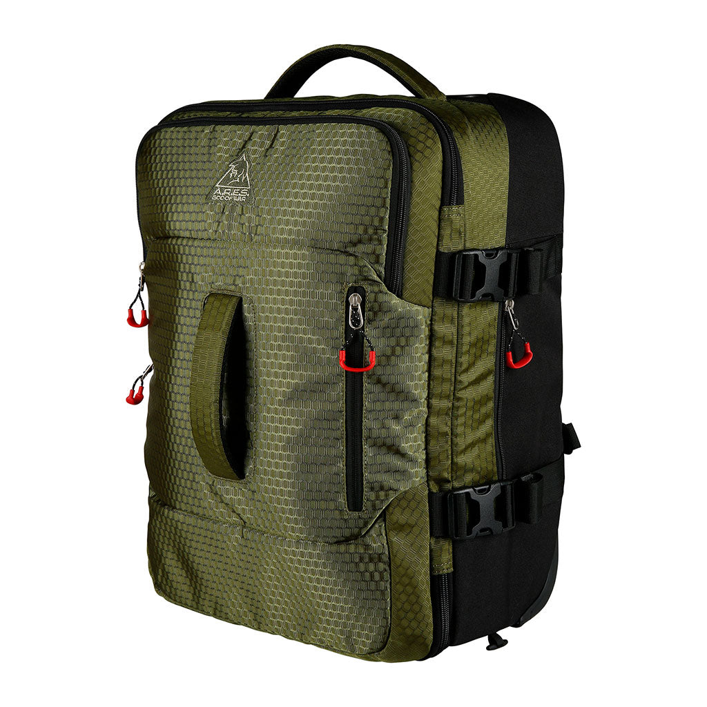 Sac de voyage cabine à roulettes Ares Elite Case 48 L toile Ripstop poche ordinateur
