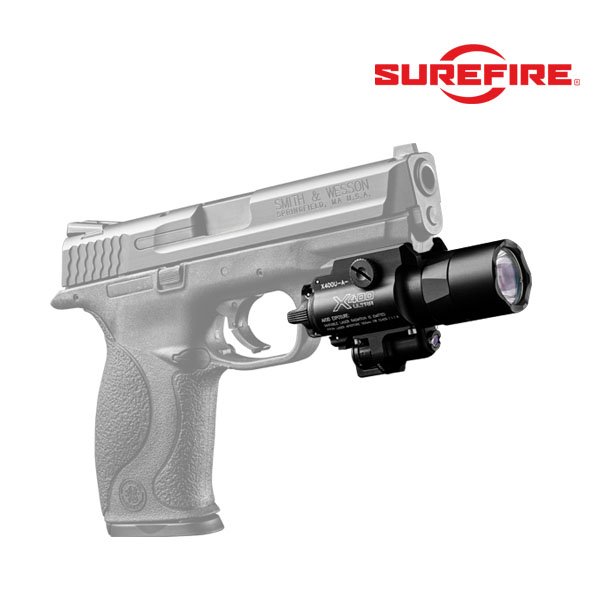 Lampe pour arme Surefire X400 Ultra avec laser 5 mW à 505 nm montage Picatinny