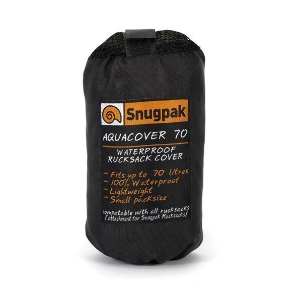 Couvre-sac imperméable Snugpak Aquacover 70 en nylon ripstop replié en 16 x 9 cm