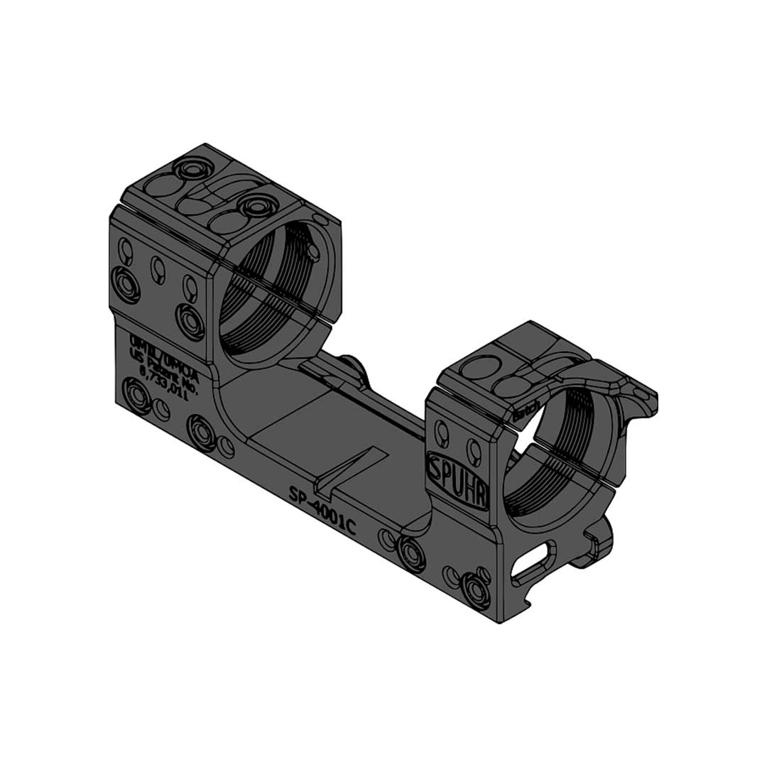 Montage de lunette Spuhr SP-4001CM Ø34 mm hauteur 30 mm 0 MIL en acier trempé